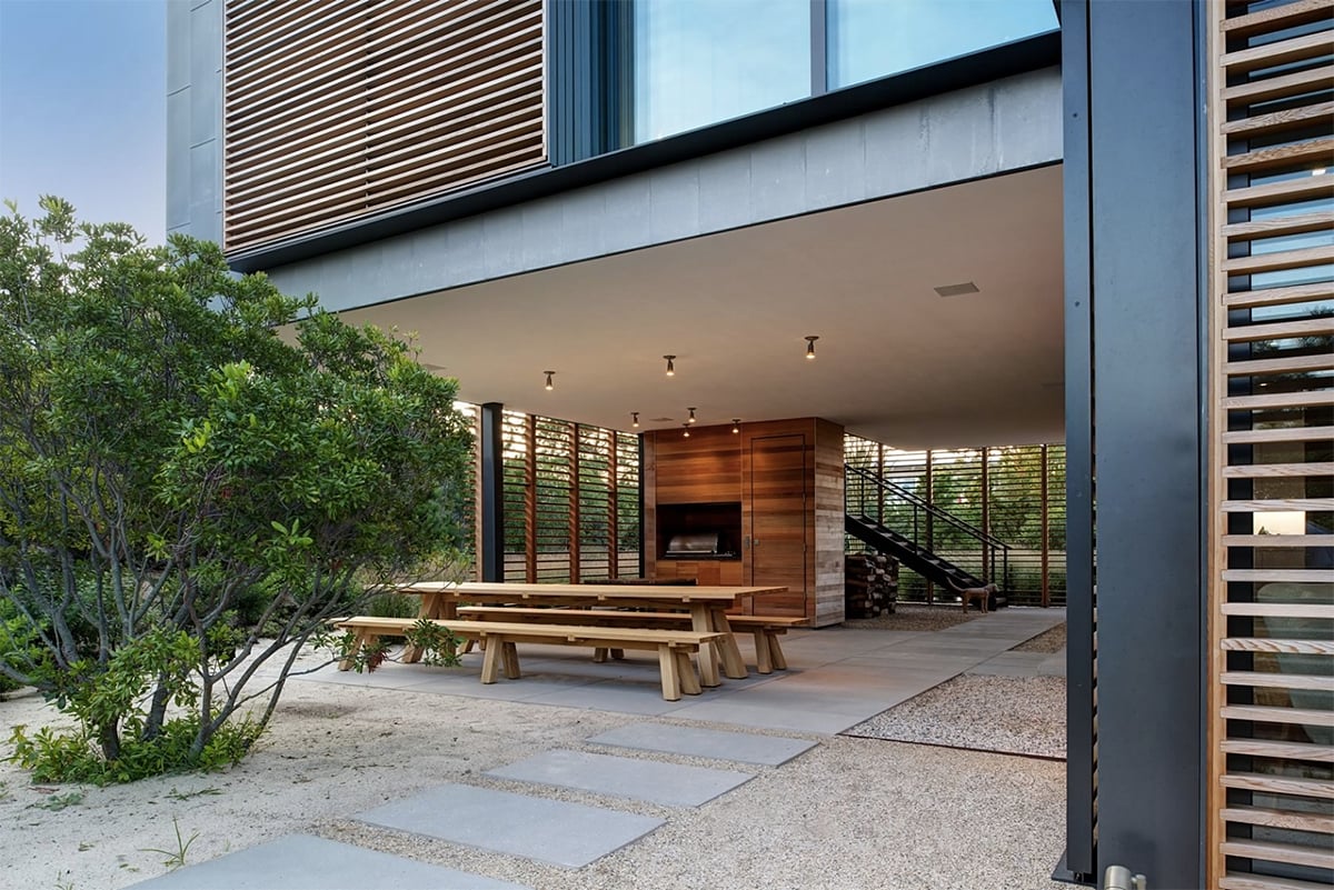 louvered 'shore house' is a contemporary beauty along the louvered 'shore house' is a contemporary beauty along the