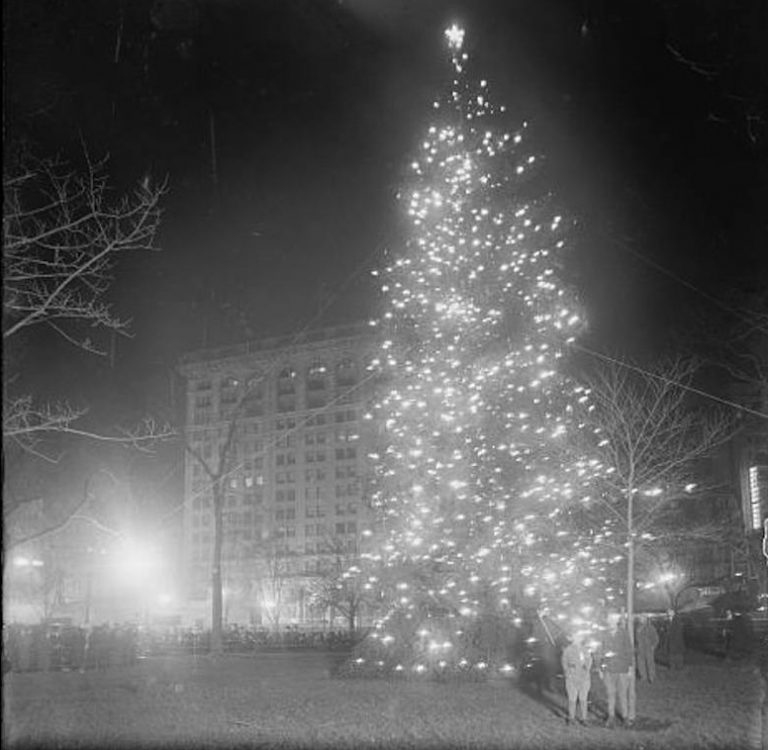 104 years ago, the nation's first public Christmas tree went up in