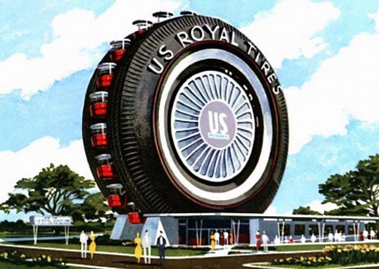 The world's largest tire was used as a Ferris wheel at NYC's 1964 World