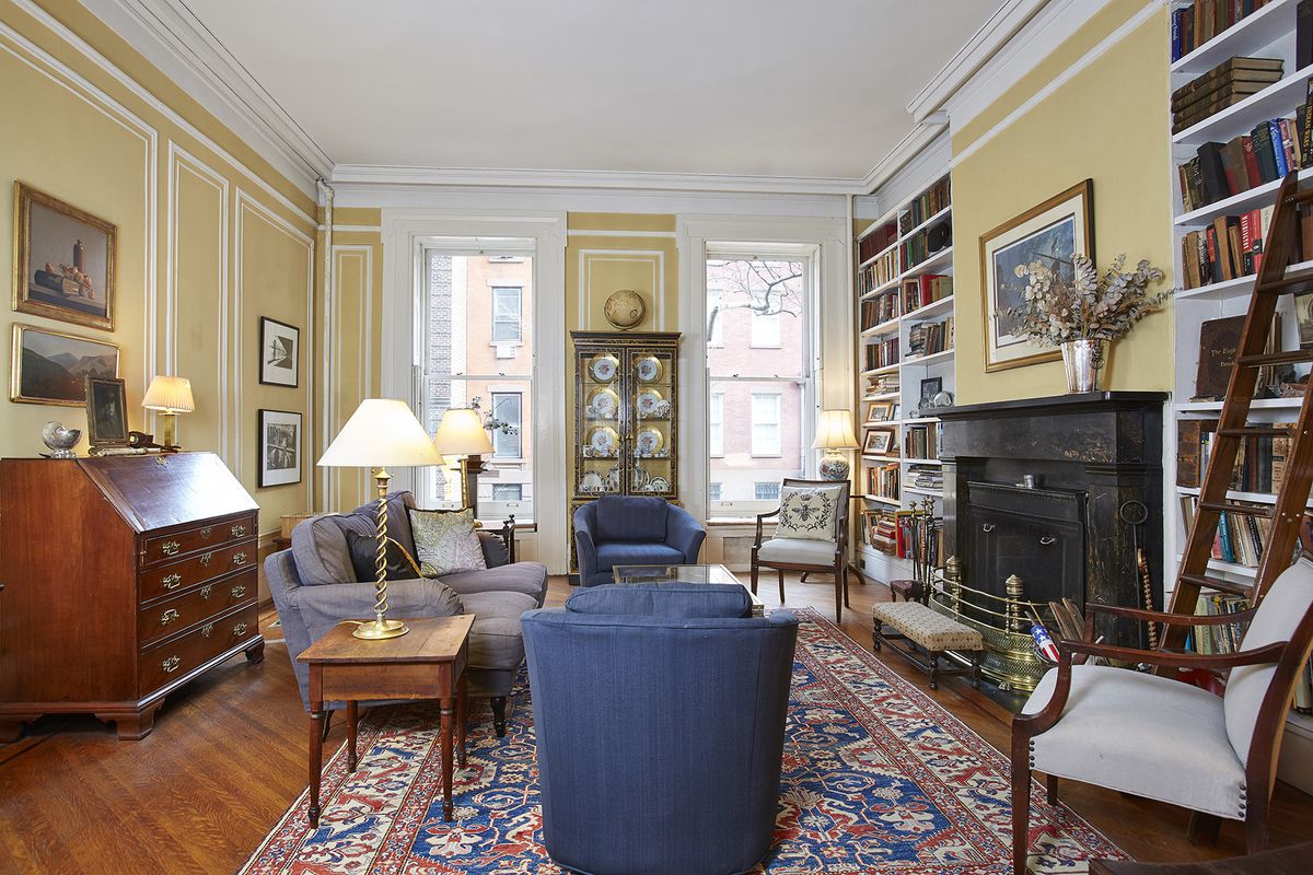 a duplex in a historic brooklyn heights townhouse with a private