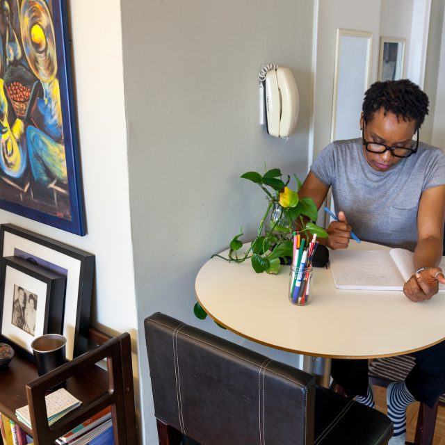 My 460sqft Comedian Pat Brown recharges in her relaxed Harlem