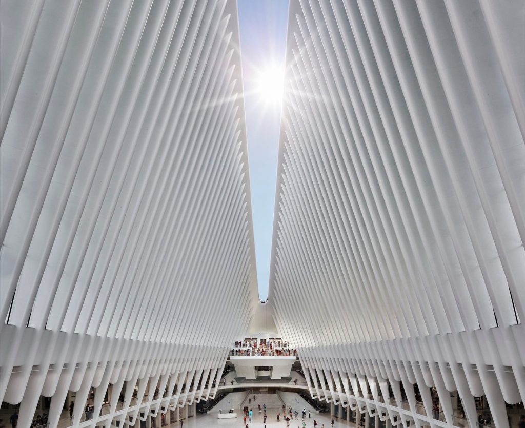 the retractable skylight at the world trade center oculus to the trade only lighting
