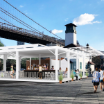 Fulton Ferry landing concession, restaurants, DUMBO, 1 water street, Sterling architecture