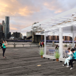 Fulton Ferry landing concession, restaurants, DUMBO, 1 water street, Sterling architecture