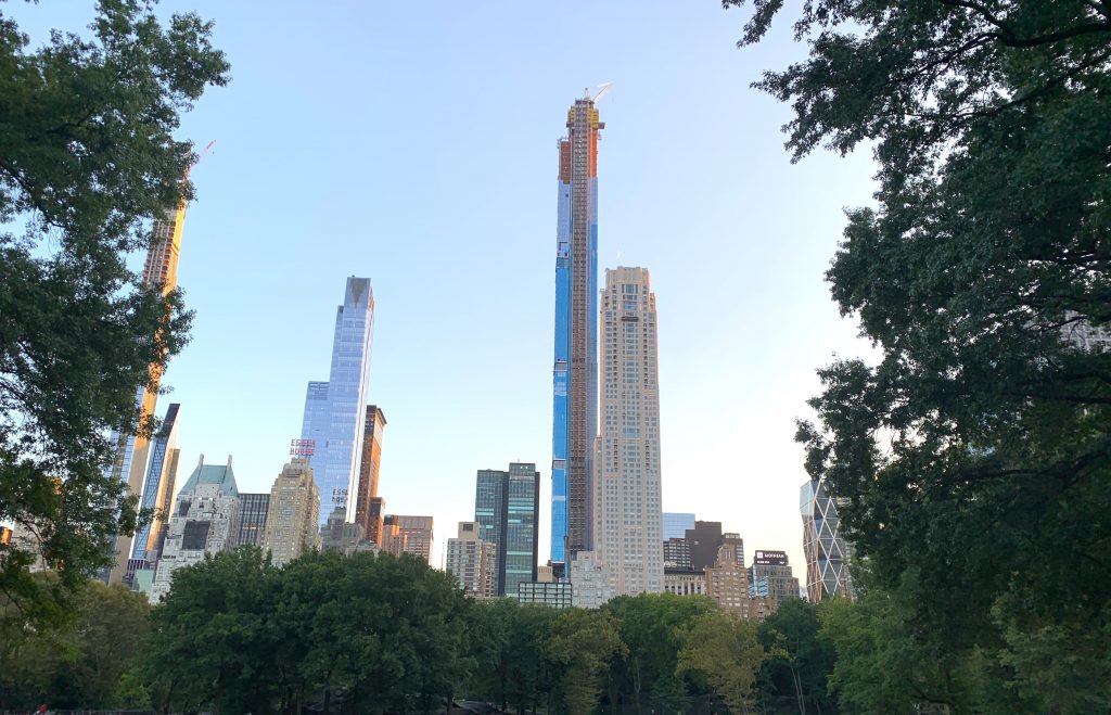 The world's tallest residential building, Central Park Tower, tops out