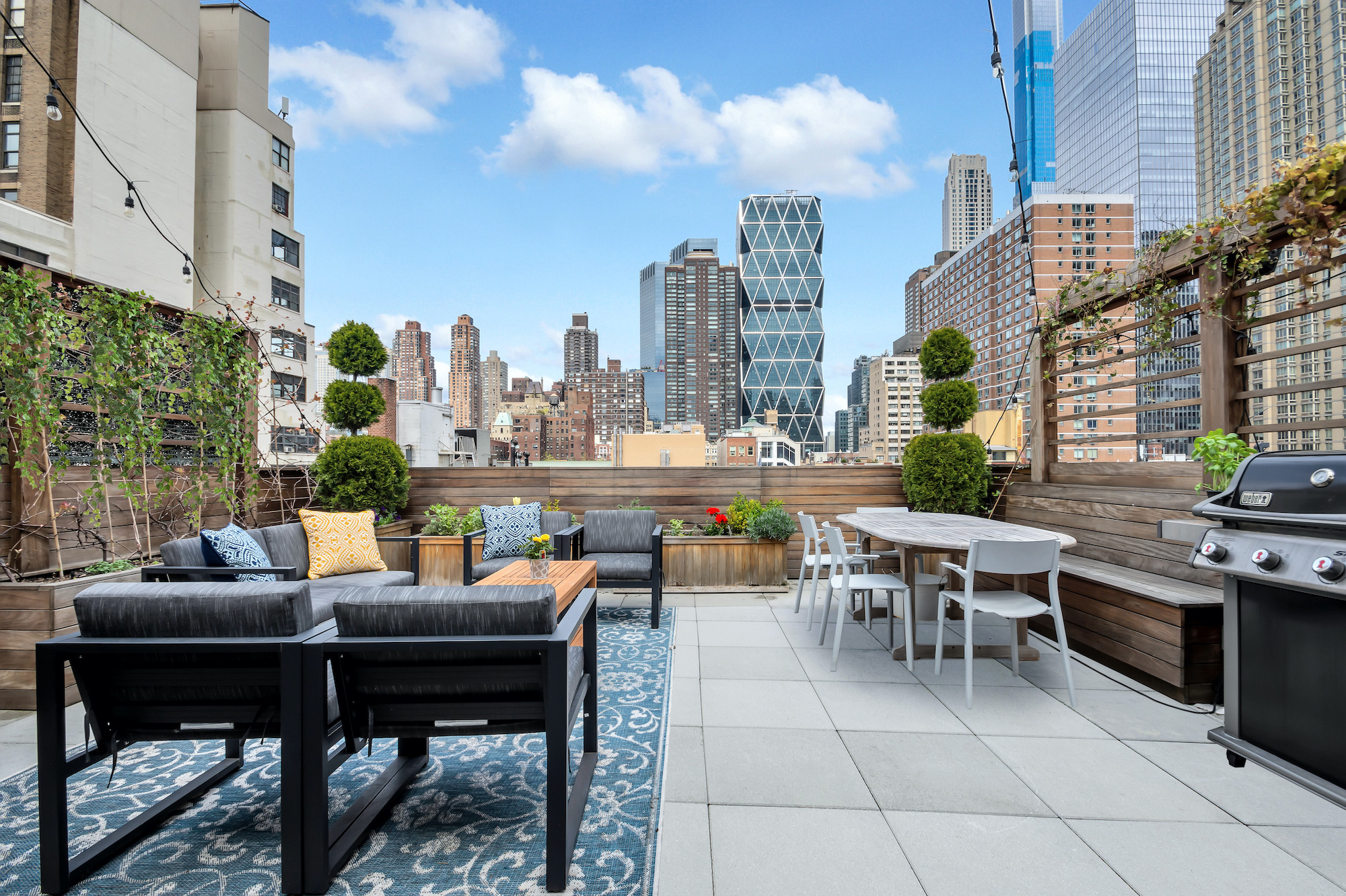 In Hell S Kitchen This 2 3m Penthouse Has A Roof Deck With Views Of Billionaires Row 6sqft