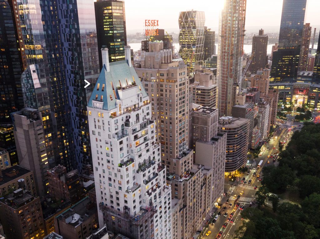 Penthouse inside historic Central Park South tower's copper roof to be