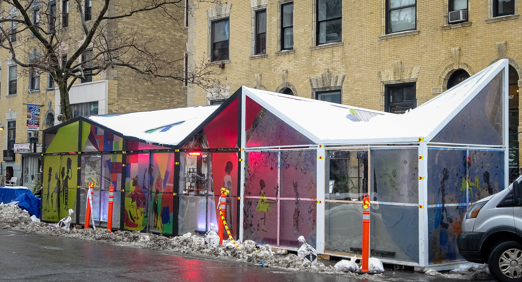 A special outdoor dining pavilion in Harlem supports Blackowned