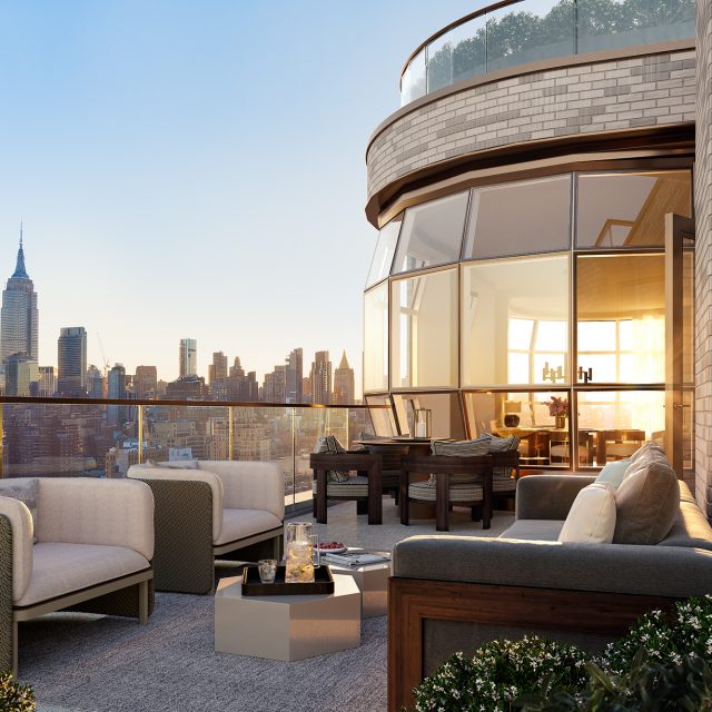 Take a look inside the penthouses at the High Line-straddling Lantern ... - Penthouse Apartment With Private Patio And Lanterns