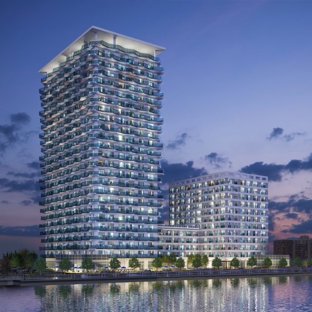 Luxury Jersey City rental The Beach has tons of outdoor space