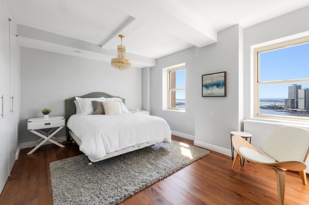 Get full skyline views from the 57footlong terrace at this 2.75M