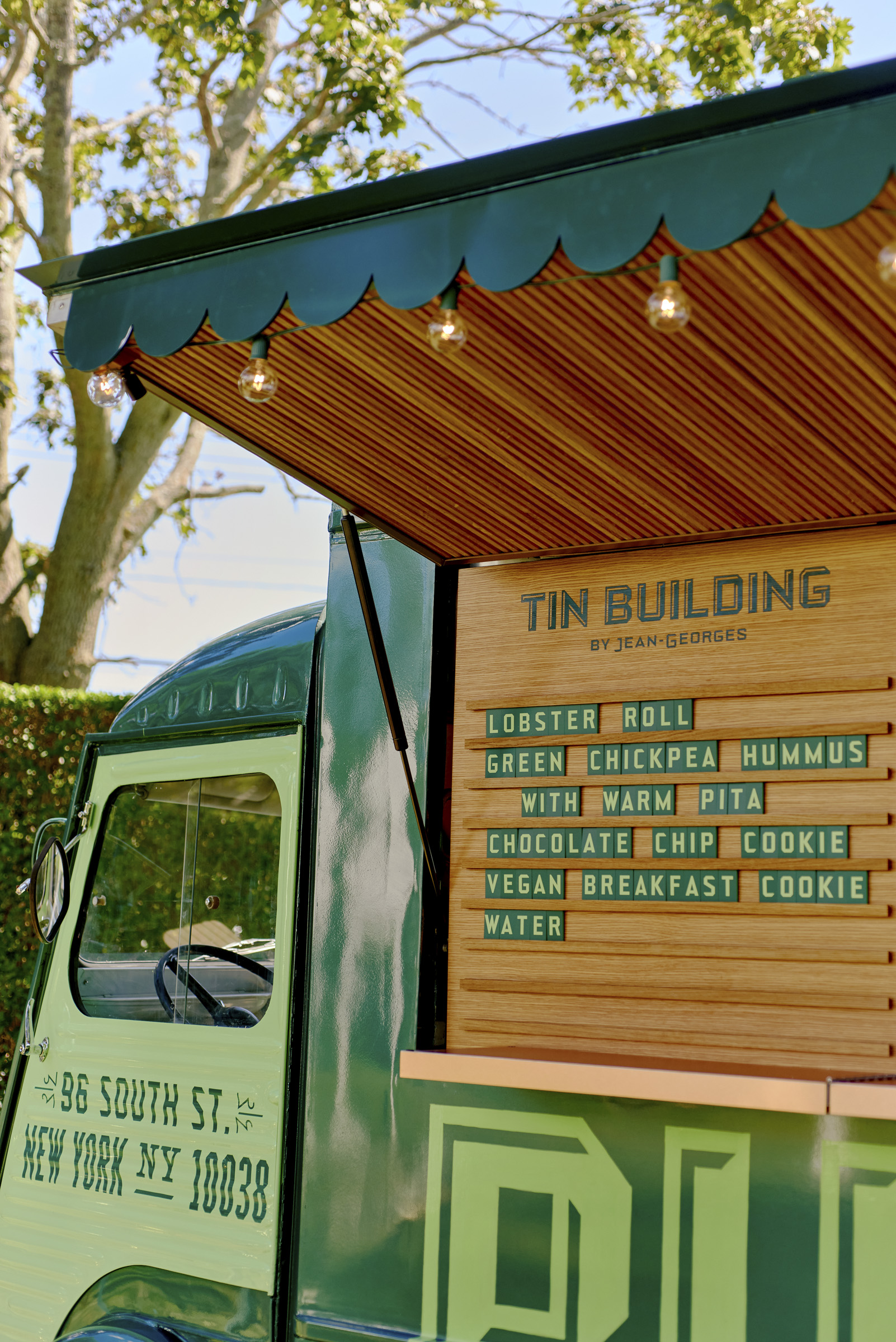 A food truck with free samples from Tin Building is