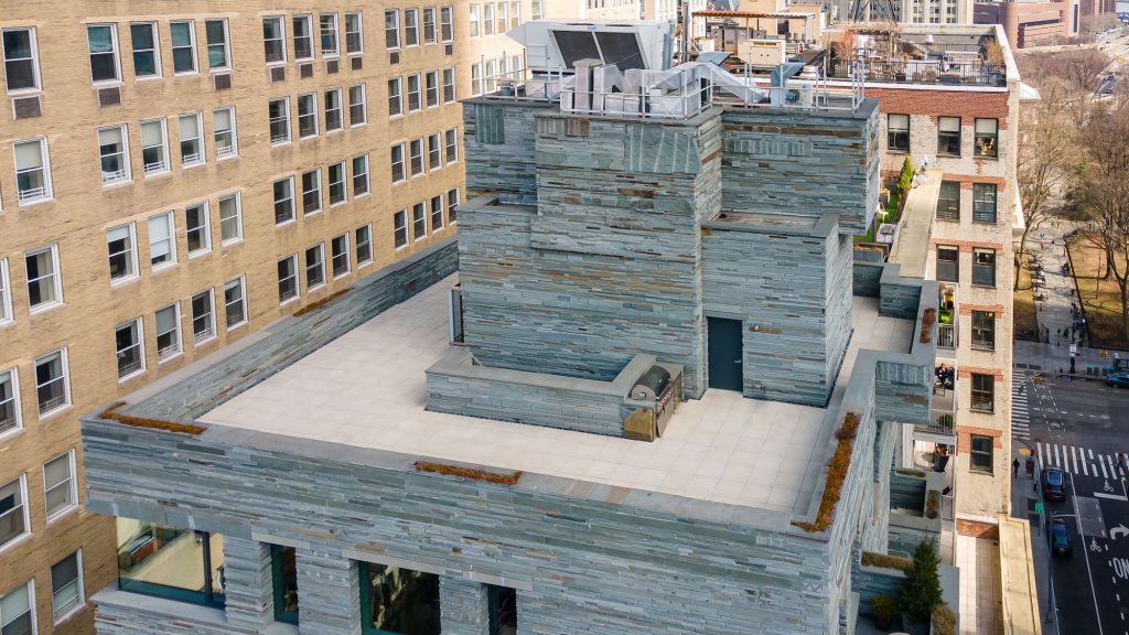 Image showcasing A planted glass atrium leads to huge private roof deck at this $6.25M ...