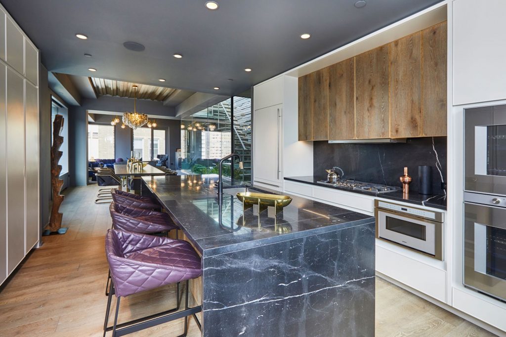 Image showcasing A planted glass atrium leads to huge private roof deck at this $6.25M ...
