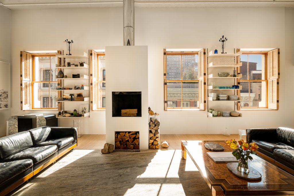 View of This $10M Soho penthouse loft comes with a rooftop kitchen, a sauna ...