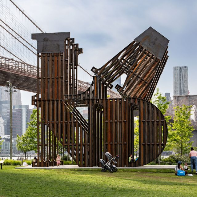 In reference to U.S. border wall, new Brooklyn sculpture explores relationship with land